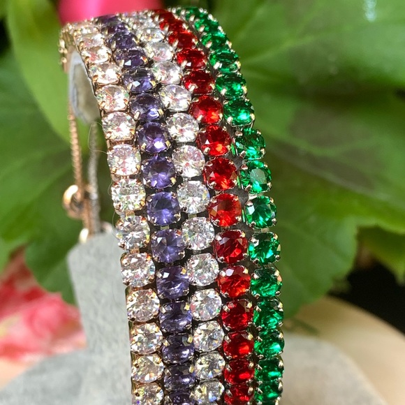 CZ Adjustable Tennis Bracelet - Picture 2 of 7